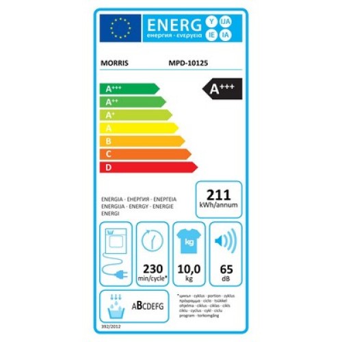 ΣΤΕΓΝ.ΕΛΕΥΘ 60CM MORRIS MPD-10125 10KG A+++ BLDC MOTOR